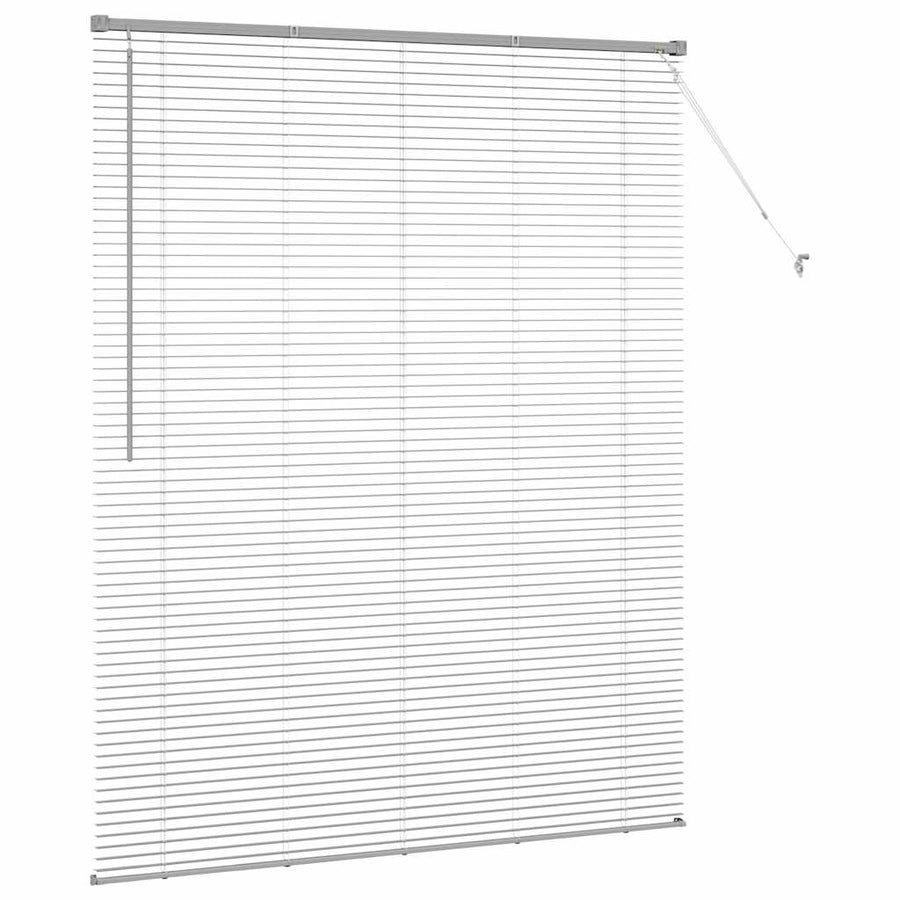 Raam Blind met gordijnen Anders Zilver 80 x 130 cm Aluminium