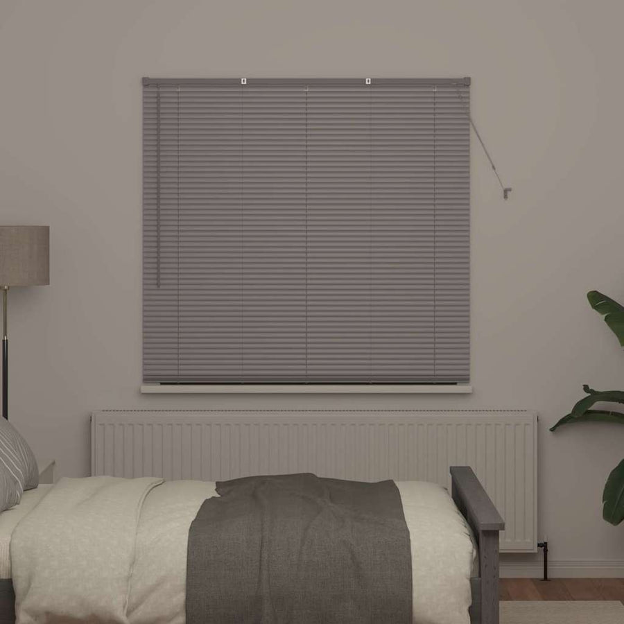 Raam Blind met gordijnen Anders Zilver 80 x 130 cm Aluminium