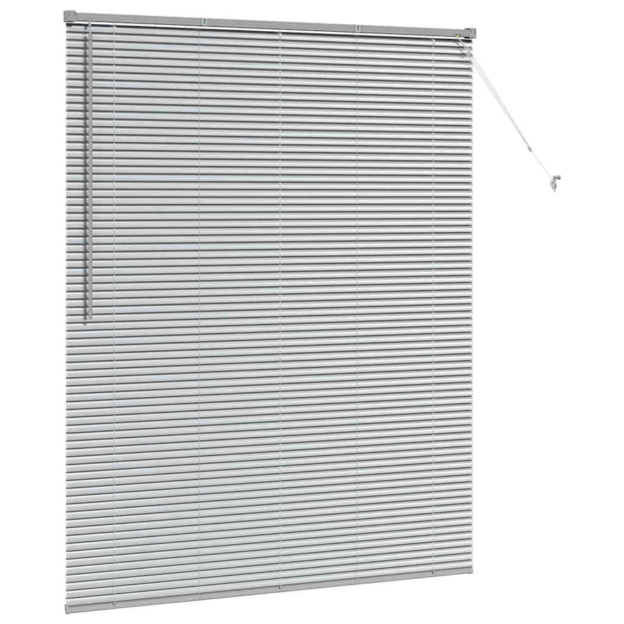 Raam Blind met gordijnen Anders Zilver 80 x 130 cm Aluminium