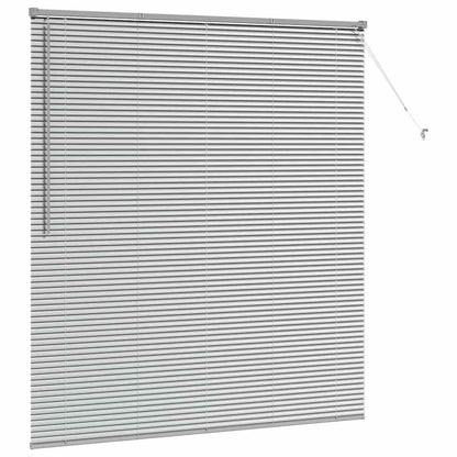 Raam Blind met gordijnen Anders Zilver 80 x 130 cm Aluminium