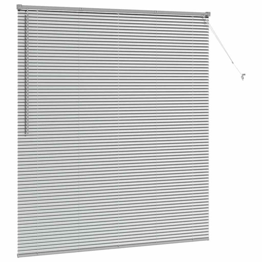 Raam Blind met gordijnen Anders Zilver 80 x 130 cm Aluminium