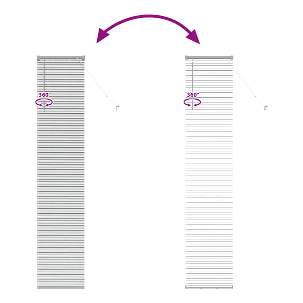 Raam Blind met gordijnen Anders Zilver 40 x 220 cm Aluminium