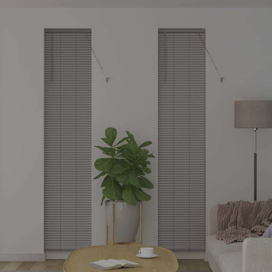 Raam Blind met gordijnen Anders Zilver 80 x 130 cm Aluminium