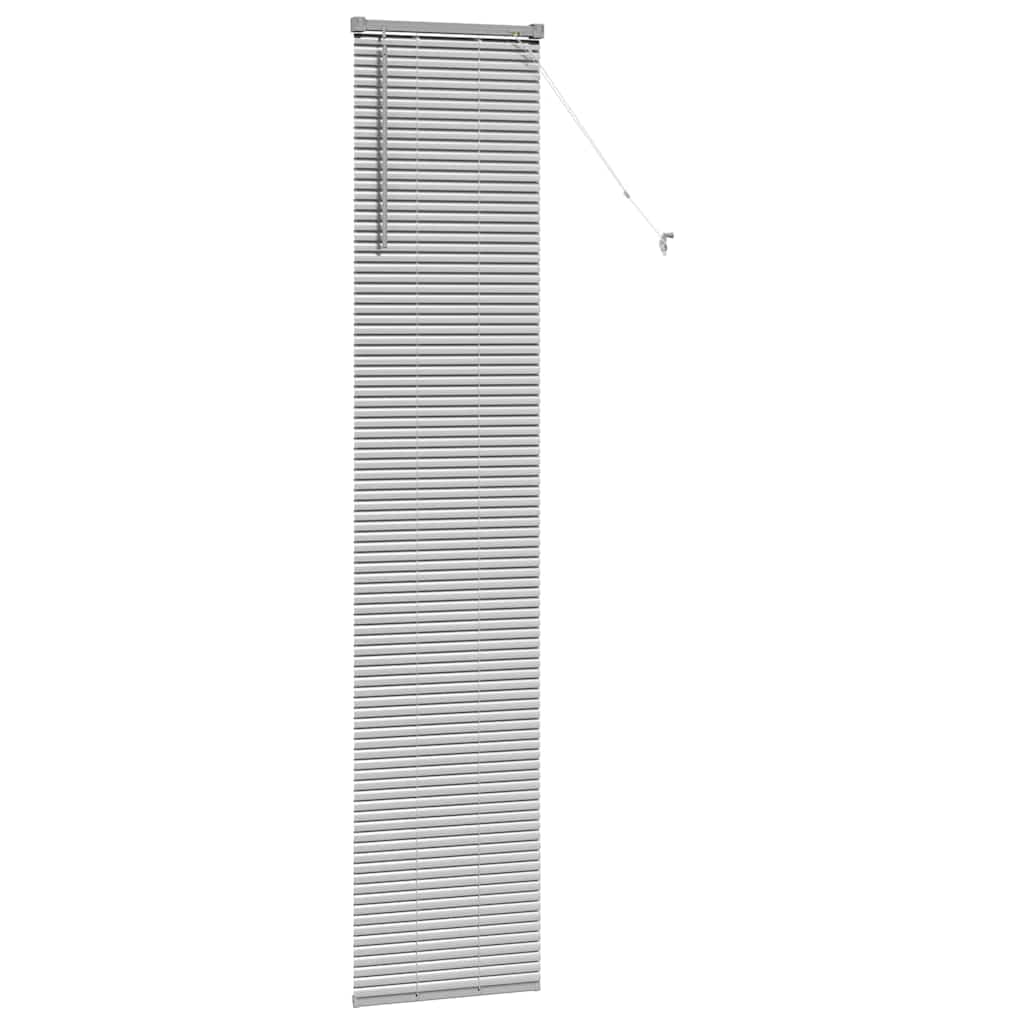 Raam Blind met gordijnen Anders Zilver 80 x 130 cm Aluminium