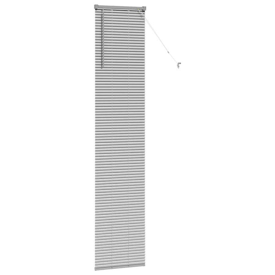 Raam Blind met gordijnen Anders Zilver 80 x 130 cm Aluminium
