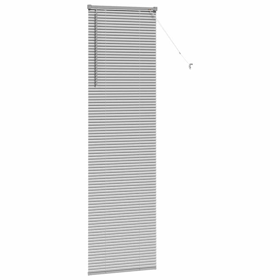 Raam Blind met gordijnen Anders Zilver 80 x 130 cm Aluminium