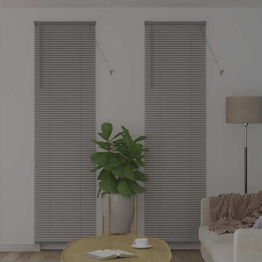 Raam Blind met gordijnen Anders Zilver 80 x 130 cm Aluminium