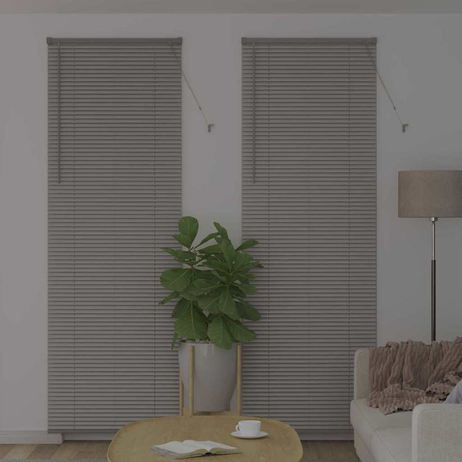 Raam Blind met gordijnen Anders Zilver 80 x 130 cm Aluminium