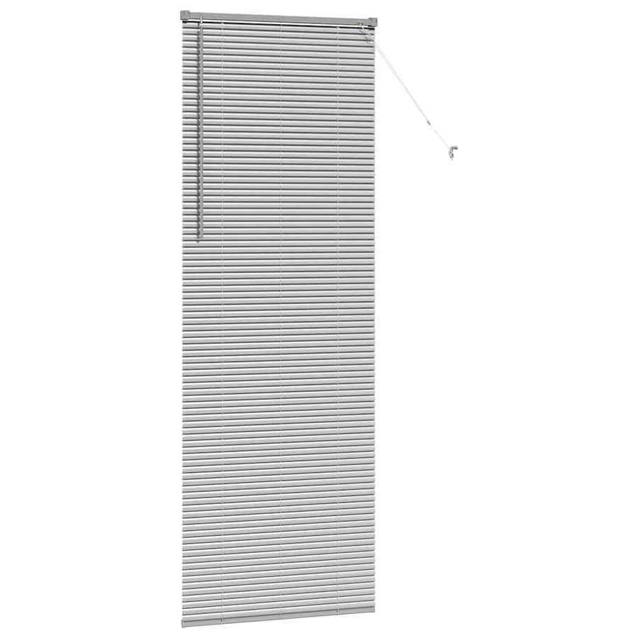 Raam Blind met gordijnen Anders Zilver 80 x 130 cm Aluminium