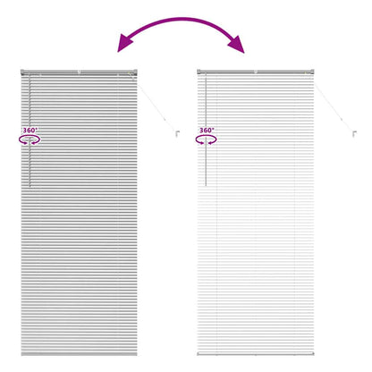 Raam Blind met gordijnen Anders Zilver 90 x 220 cm Aluminium