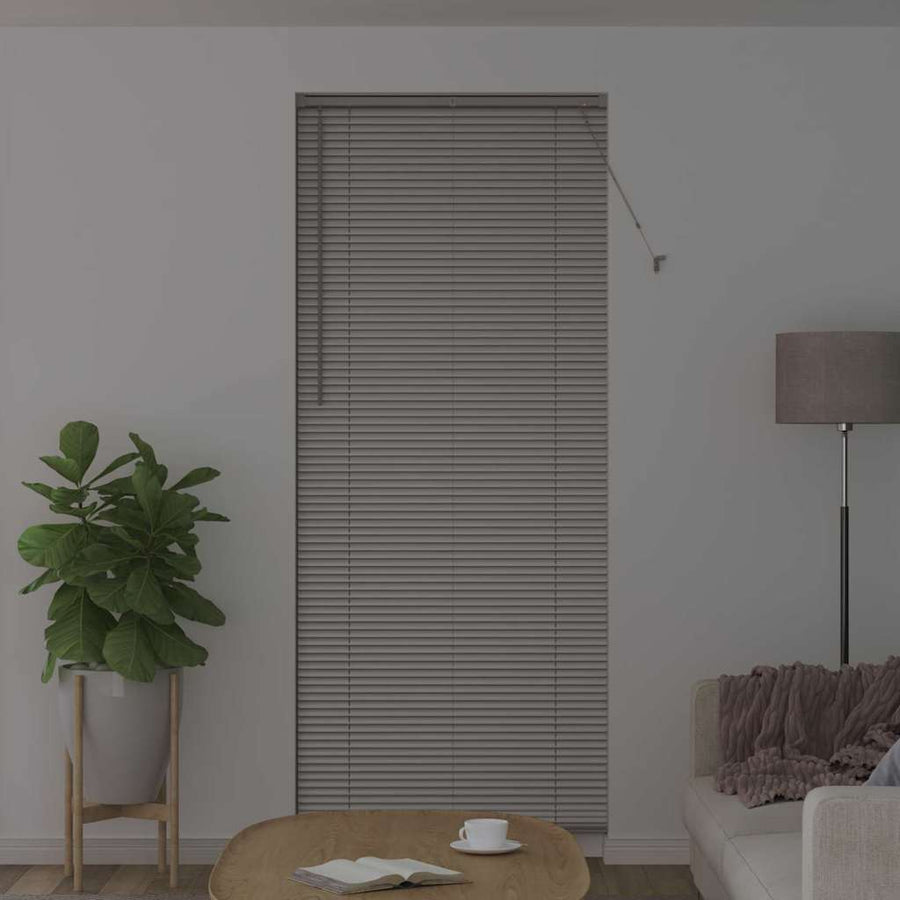 Raam Blind met gordijnen Anders Zilver 80 x 130 cm Aluminium