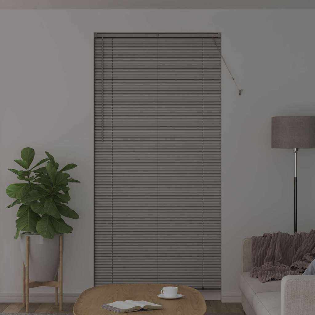 Raam Blind met gordijnen Anders Zilver 80 x 130 cm Aluminium