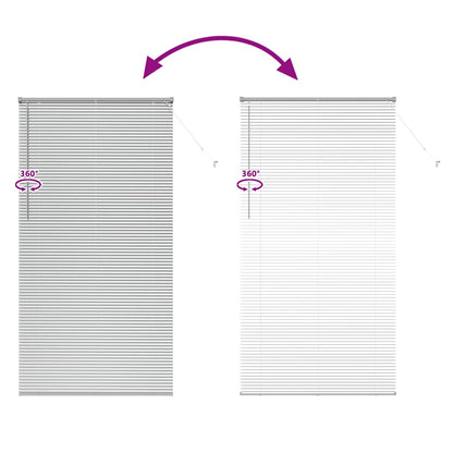 Raam Blind met gordijnen Anders Zilver 120 x 220 cm Aluminium