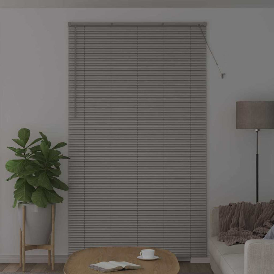Raam Blind met gordijnen Anders Zilver 80 x 130 cm Aluminium