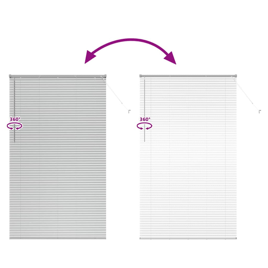 Raam Blind met gordijnen Anders Zilver 135 x 220 cm Aluminium