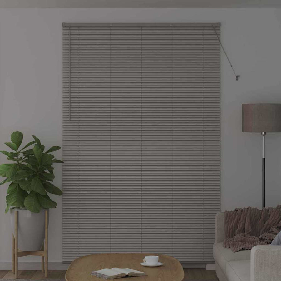 Raam Blind met gordijnen Anders Zilver 80 x 130 cm Aluminium