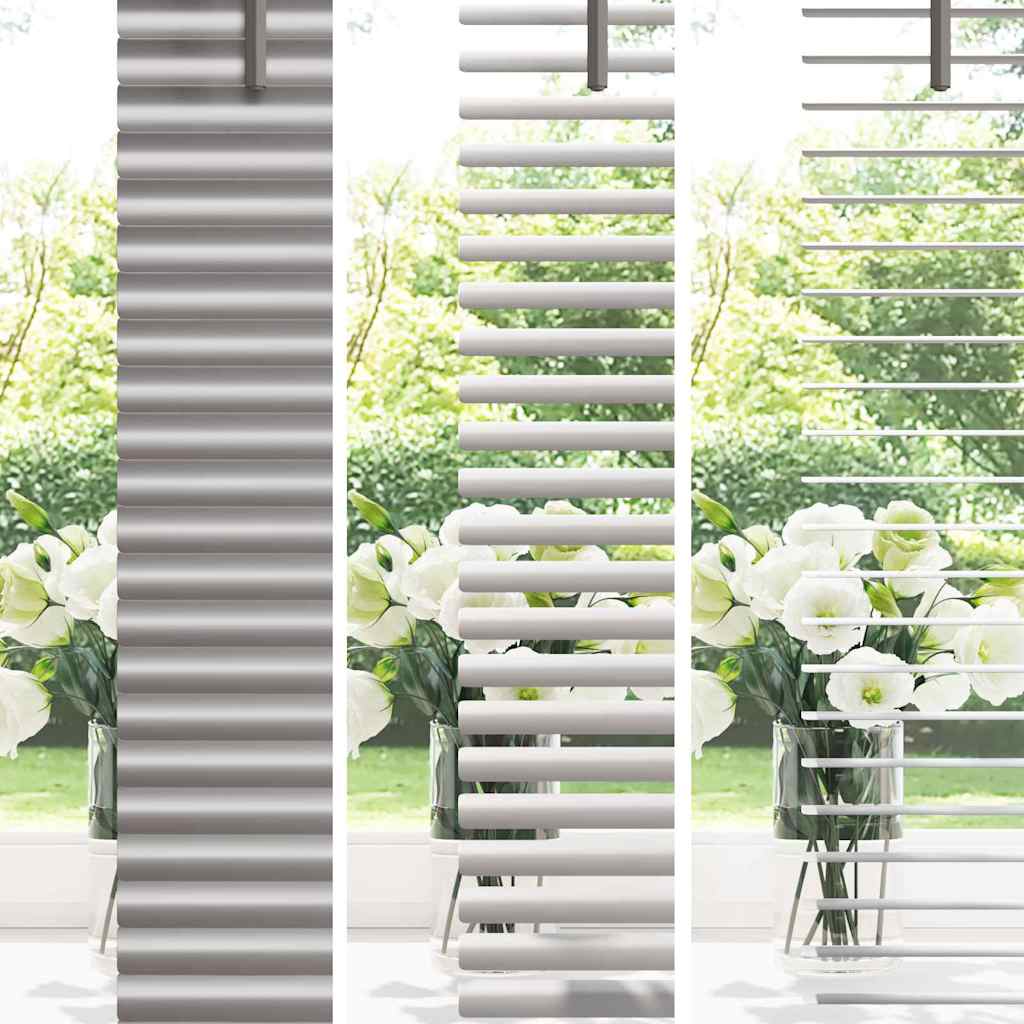 Raam Blind met gordijnen Anders Zilver 80 x 130 cm Aluminium