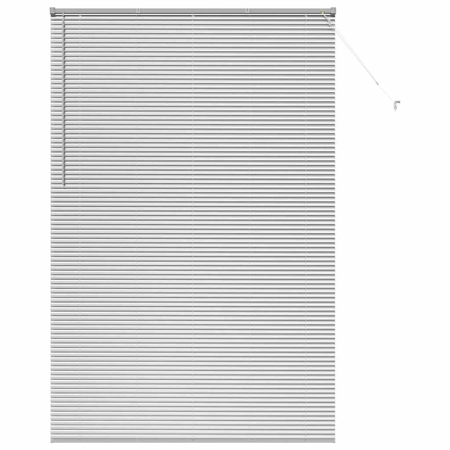 Raam Blind met gordijnen Anders Zilver 80 x 130 cm Aluminium