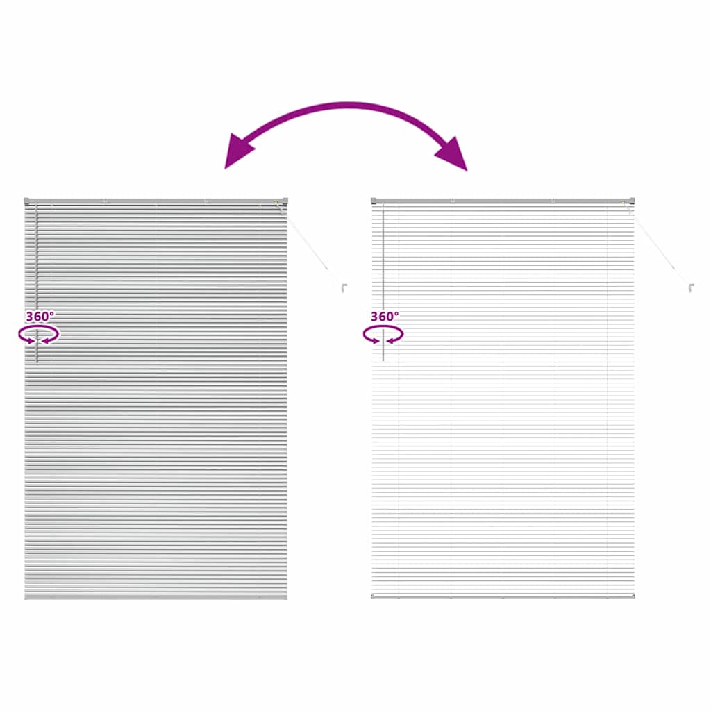 Raam Blind met gordijnen Anders Zilver 80 x 130 cm Aluminium