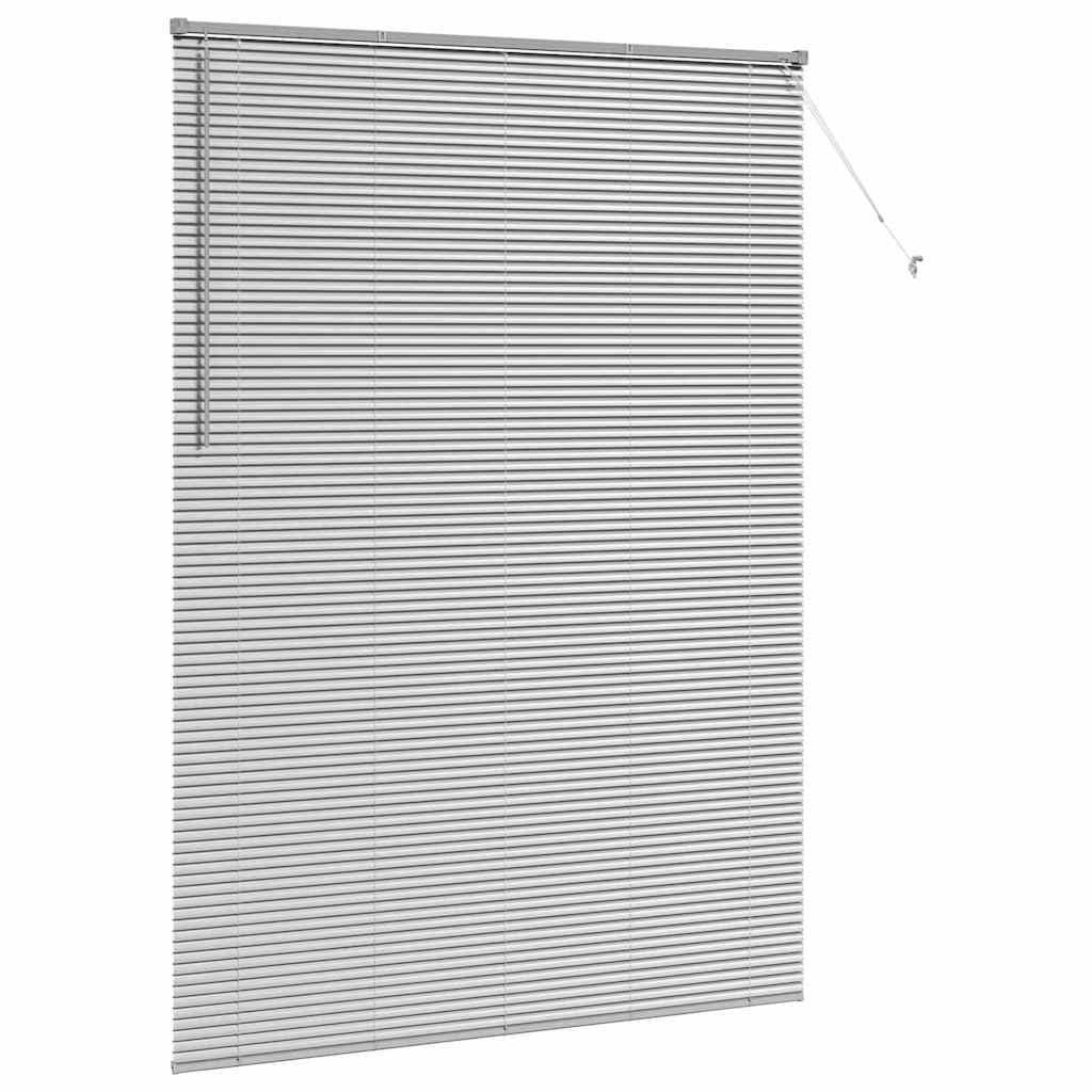 Raam Blind met gordijnen Anders Zilver 155 x 220 cm Aluminium