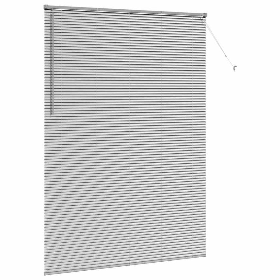 Raam Blind met gordijnen Anders Zilver 155 x 220 cm Aluminium