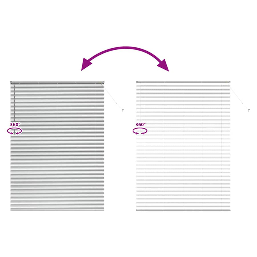 Raam Blind met gordijnen Anders Zilver 155 x 220 cm Aluminium