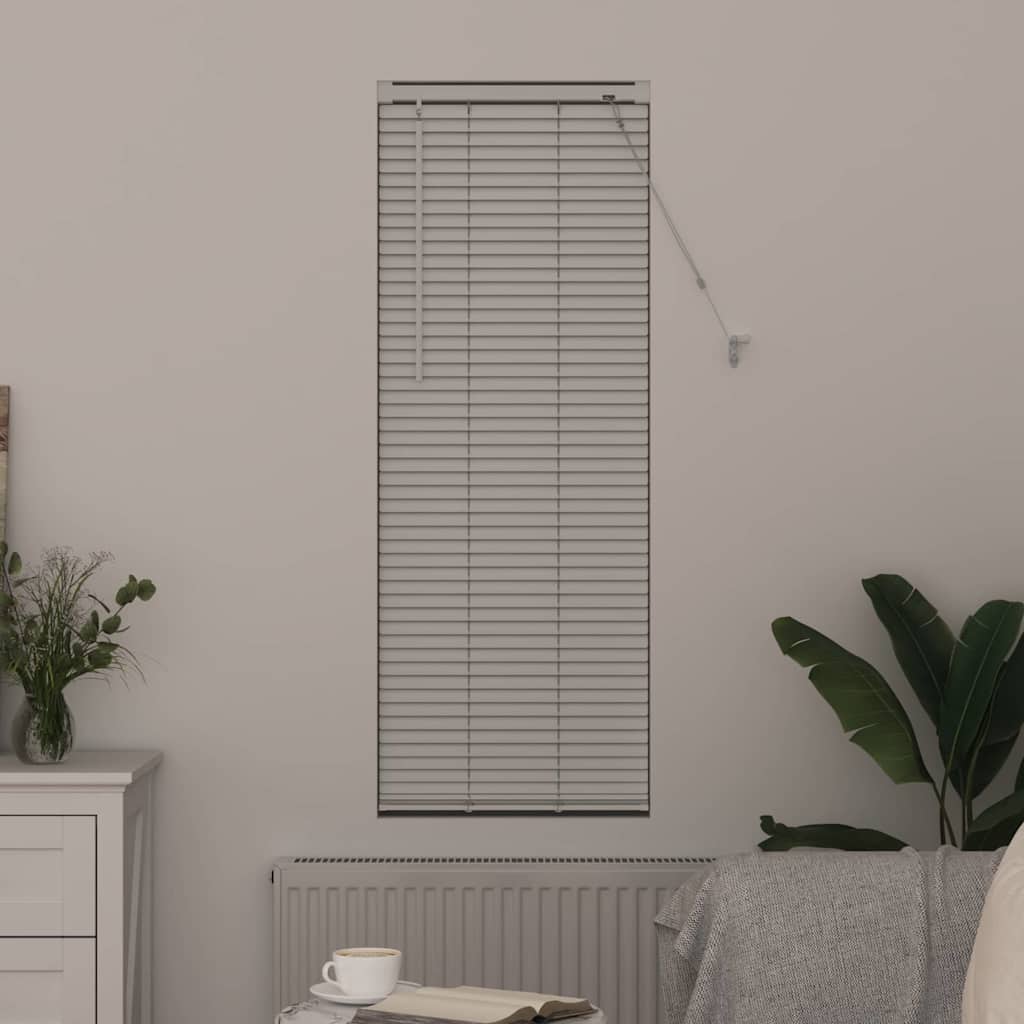 Raam Blind met gordijnen Anders Wit 80 x 130 cm Aluminium
