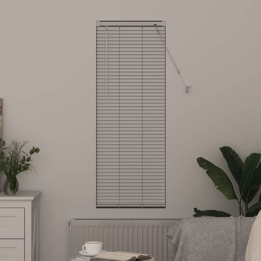 Raam Blind met gordijnen Anders Wit 80 x 130 cm Aluminium