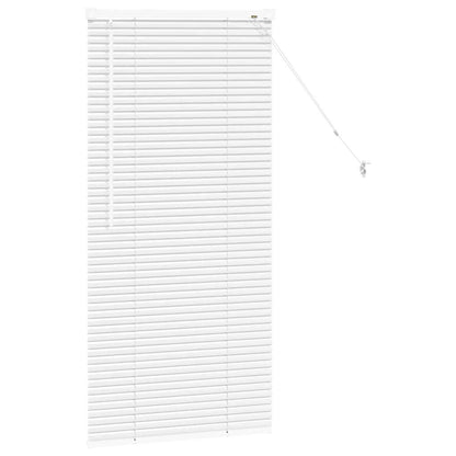 Raam Blind met gordijnen Anders Wit 80 x 130 cm Aluminium
