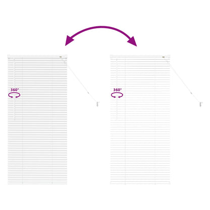 Raam Blind met gordijnen Anders Wit 80 x 130 cm Aluminium