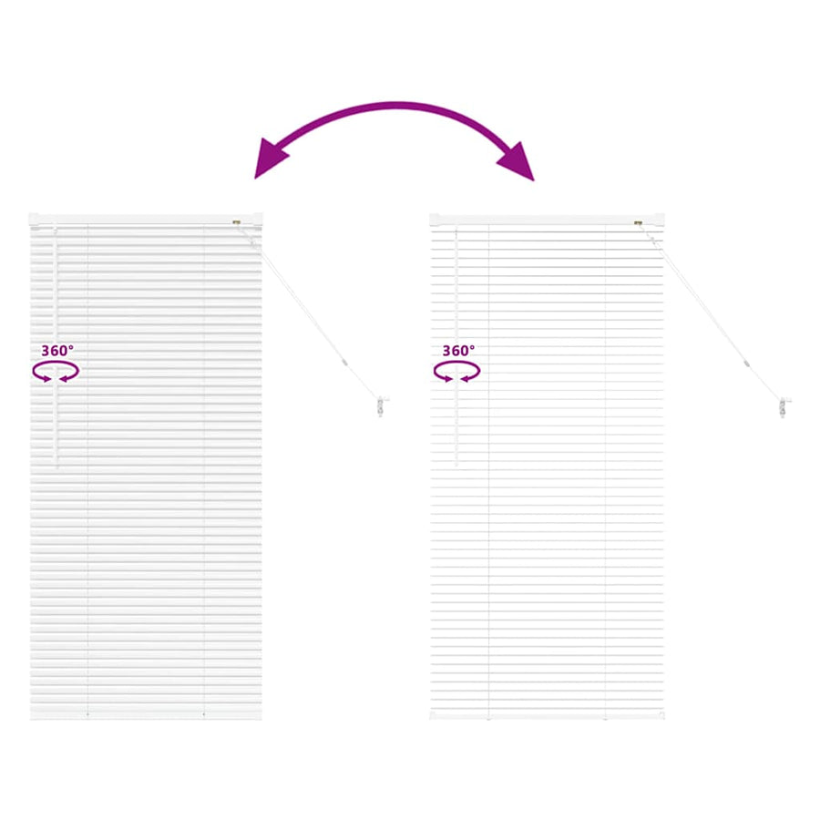 Raam Blind met gordijnen Anders Wit 60 x 130 cm Aluminium