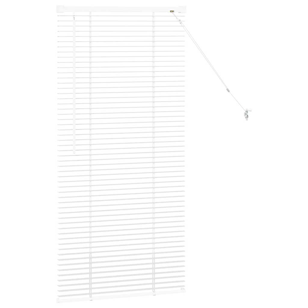 Raam Blind met gordijnen Anders Wit 80 x 130 cm Aluminium