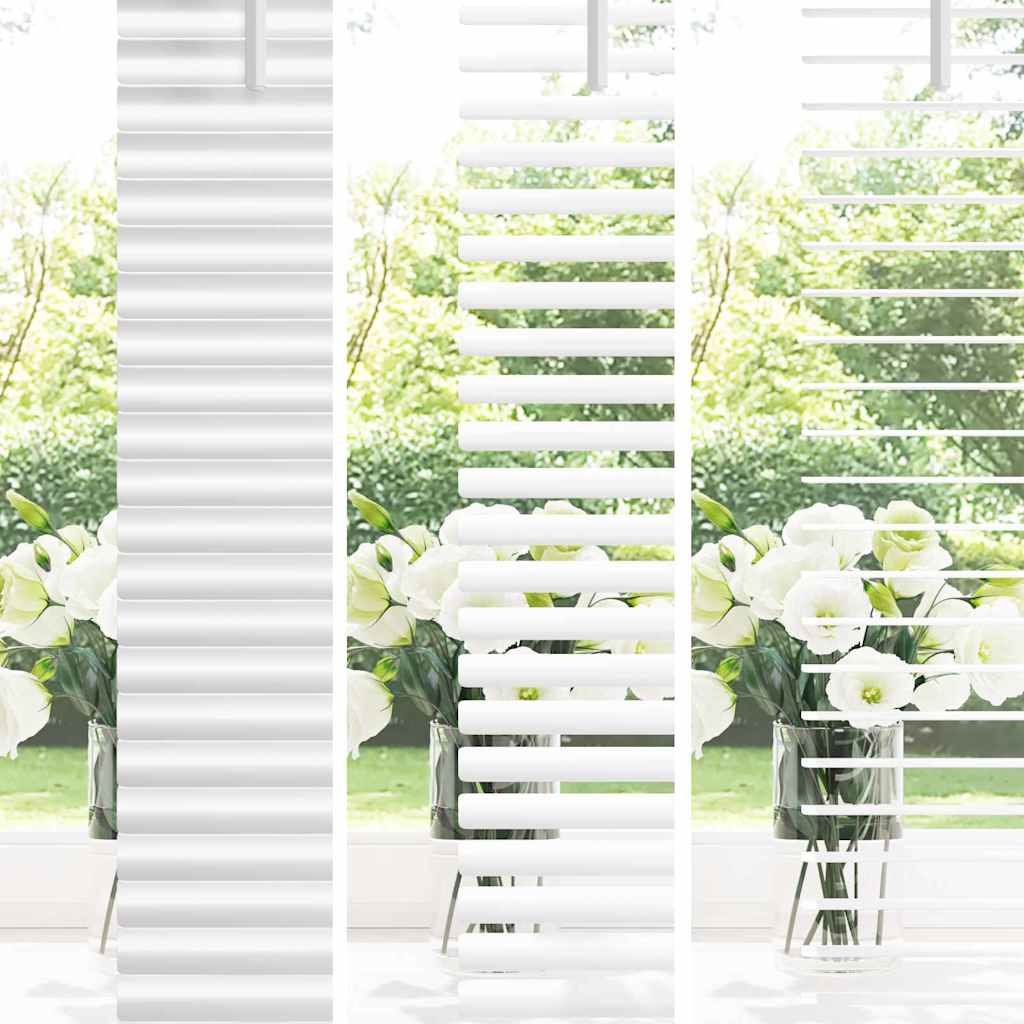 Raam Blind met gordijnen Anders Wit 80 x 130 cm Aluminium