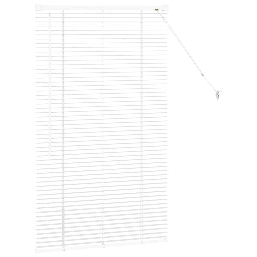 Raam Blind met gordijnen Anders Wit 80 x 130 cm Aluminium