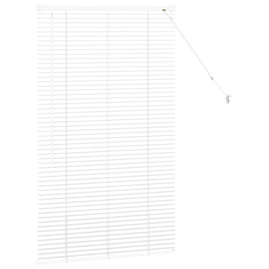 Raam Blind met gordijnen Anders Wit 80 x 130 cm Aluminium