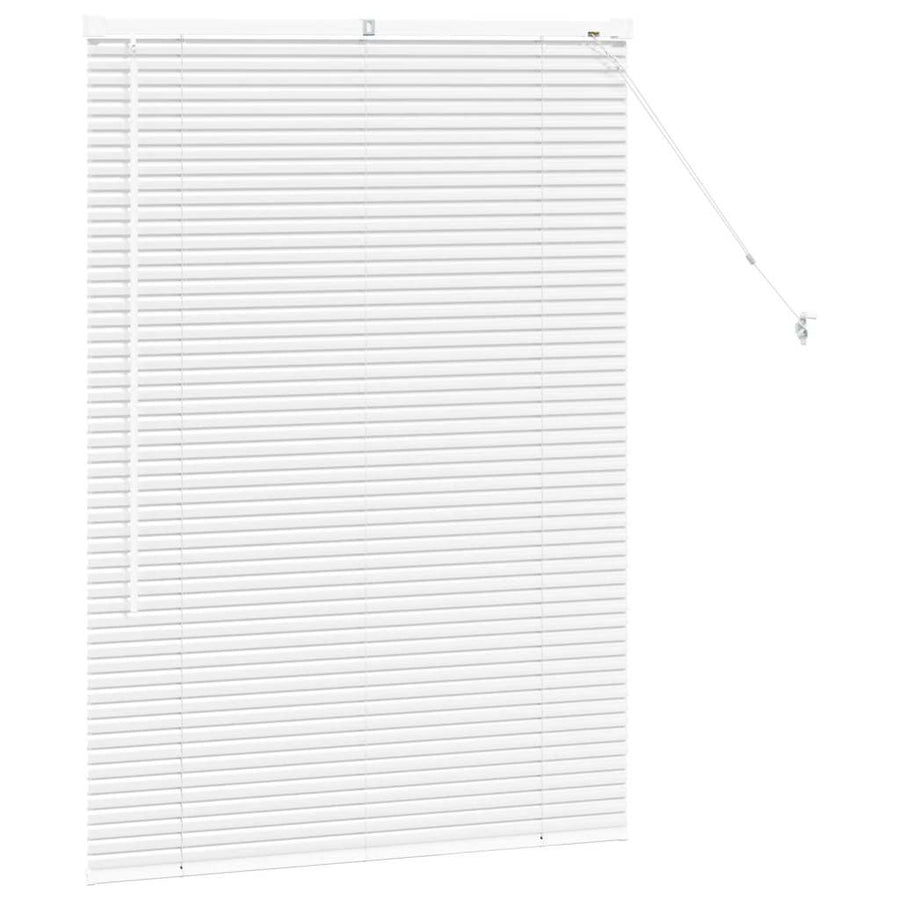 Raam Blind met gordijnen Anders Wit 80 x 130 cm Aluminium