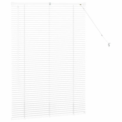 Raam Blind met gordijnen Anders Wit 80 x 130 cm Aluminium