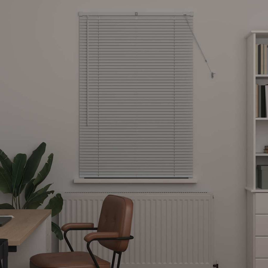 Raam Blind met gordijnen Anders Wit 80 x 130 cm Aluminium