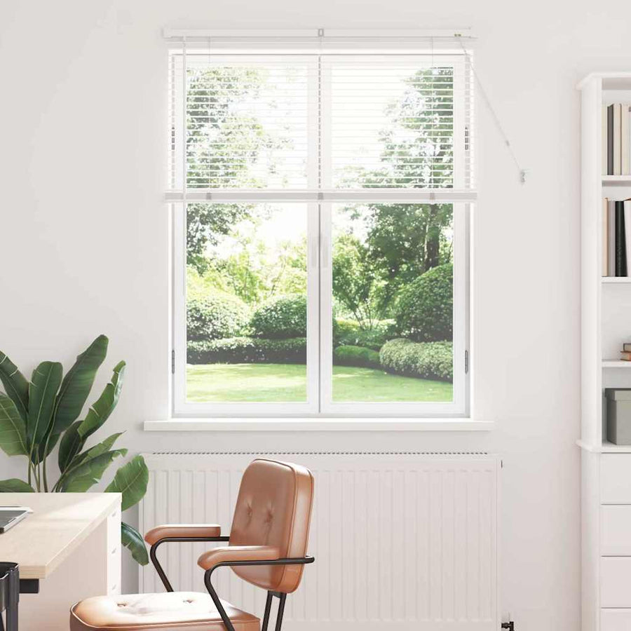 Raam Blind met gordijnen Anders Wit 100 x 130 cm Aluminium