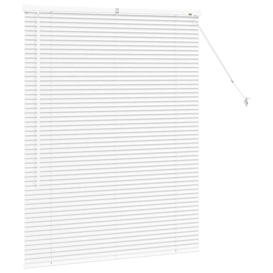 Raam Blind met gordijnen Anders Wit 100 x 130 cm Aluminium