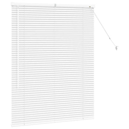 Raam Blind met gordijnen Anders Wit 105 x 130 cm Aluminium