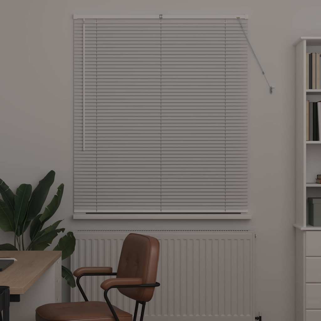 Raam Blind met gordijnen Anders Wit 110 x 130 cm Aluminium