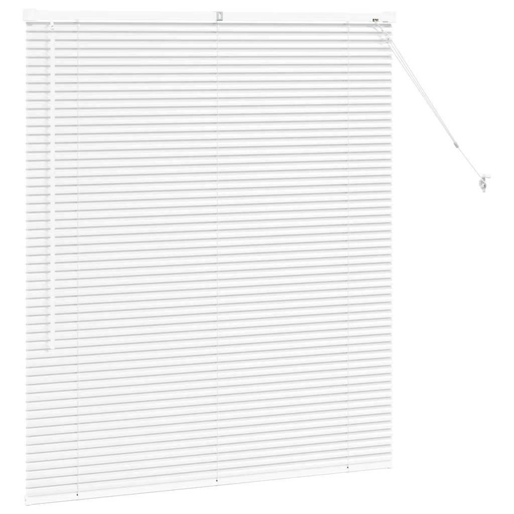 Raam Blind met gordijnen Anders Wit 110 x 130 cm Aluminium