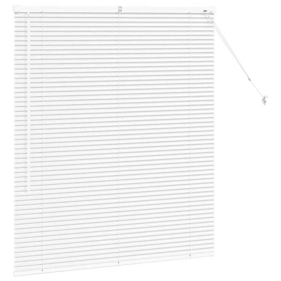 Raam Blind met gordijnen Anders Wit 110 x 130 cm Aluminium