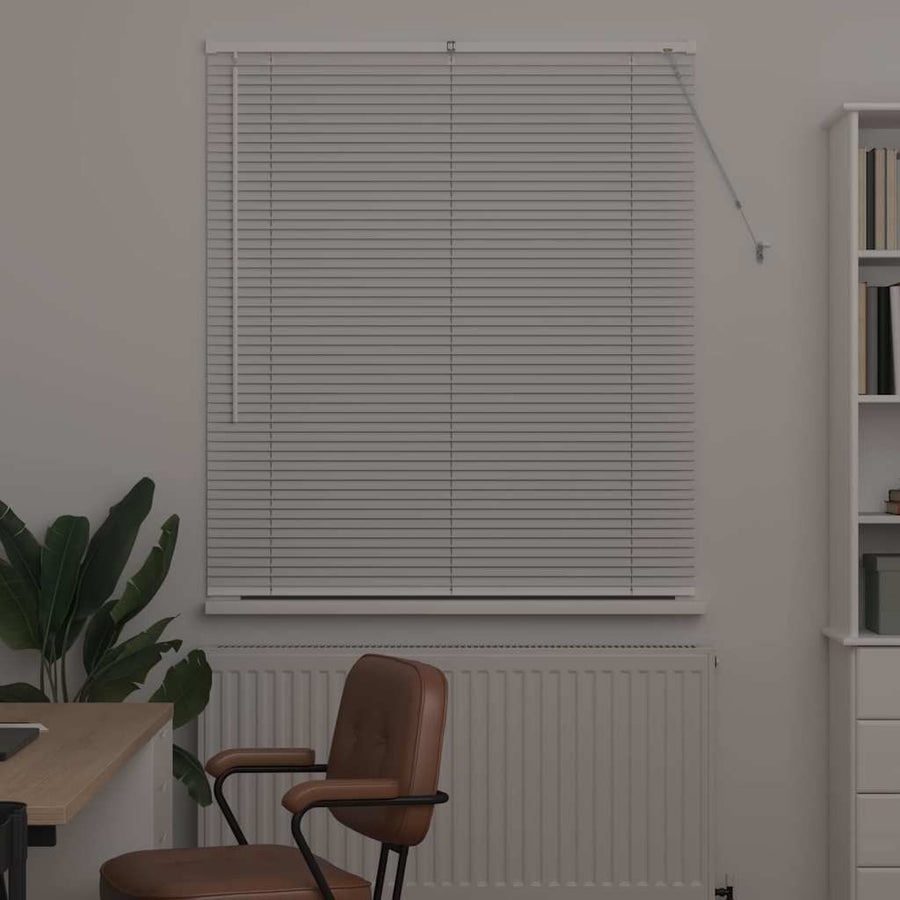 Raam Blind met gordijnen Anders Wit 80 x 130 cm Aluminium