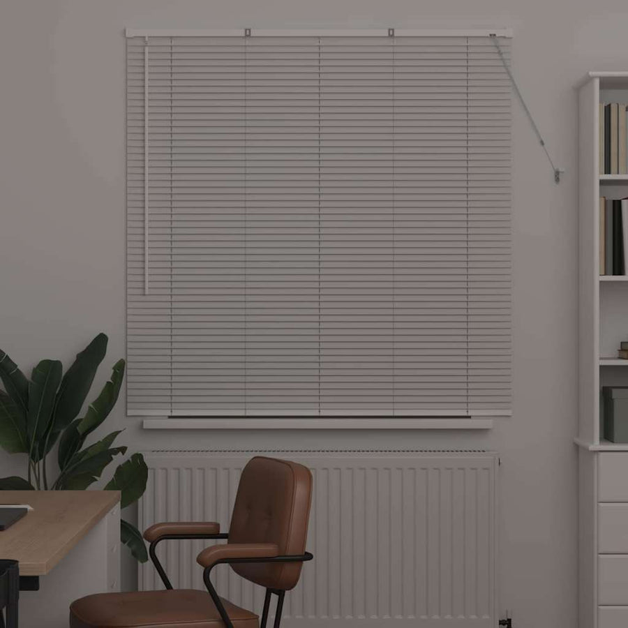Raam Blind met gordijnen Anders Wit 80 x 130 cm Aluminium