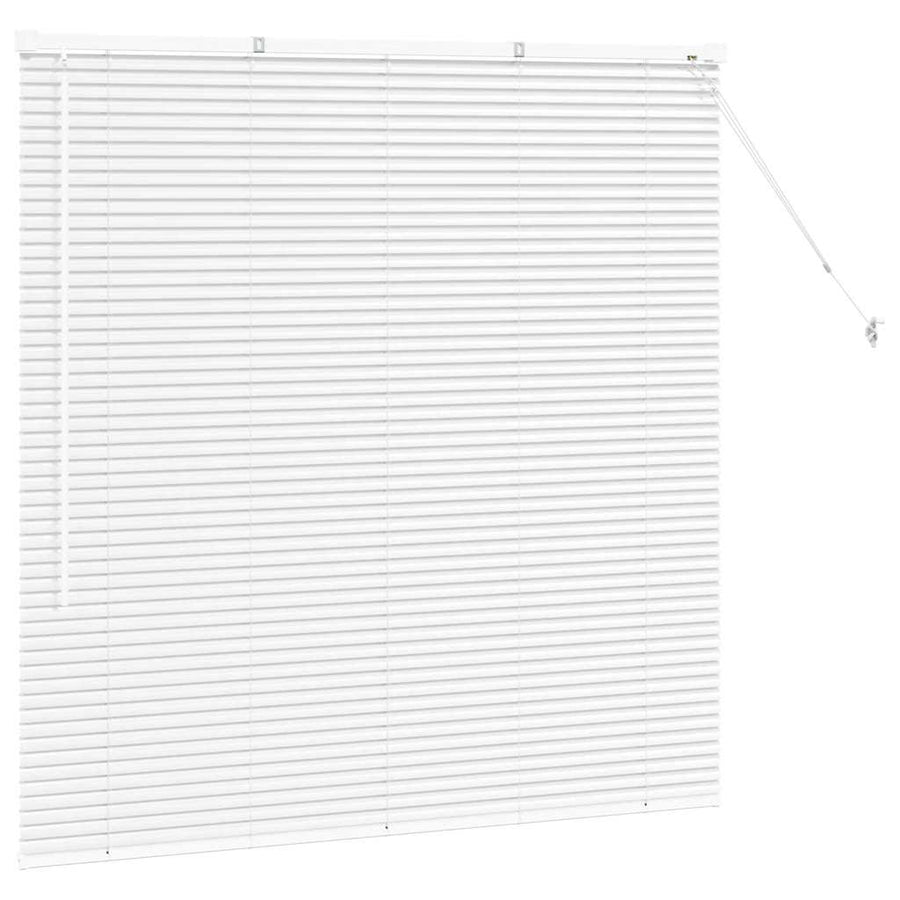 Raam Blind met gordijnen Anders Wit 135 x 130 cm Aluminium
