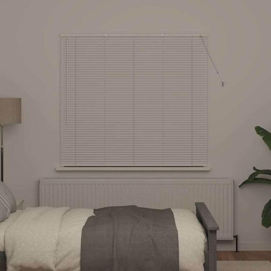 Raam Blind met gordijnen Anders Wit 80 x 130 cm Aluminium