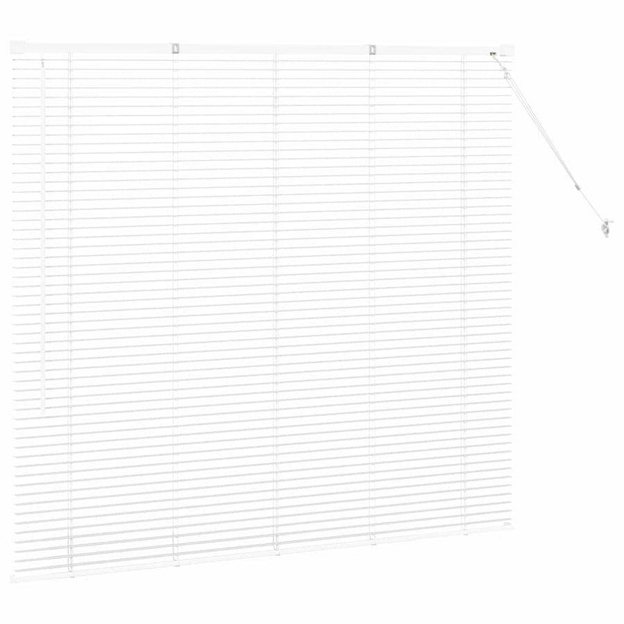 Raam Blind met gordijnen Anders Wit 80 x 130 cm Aluminium