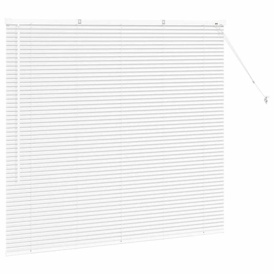 Raam Blind met gordijnen Anders Wit 80 x 130 cm Aluminium